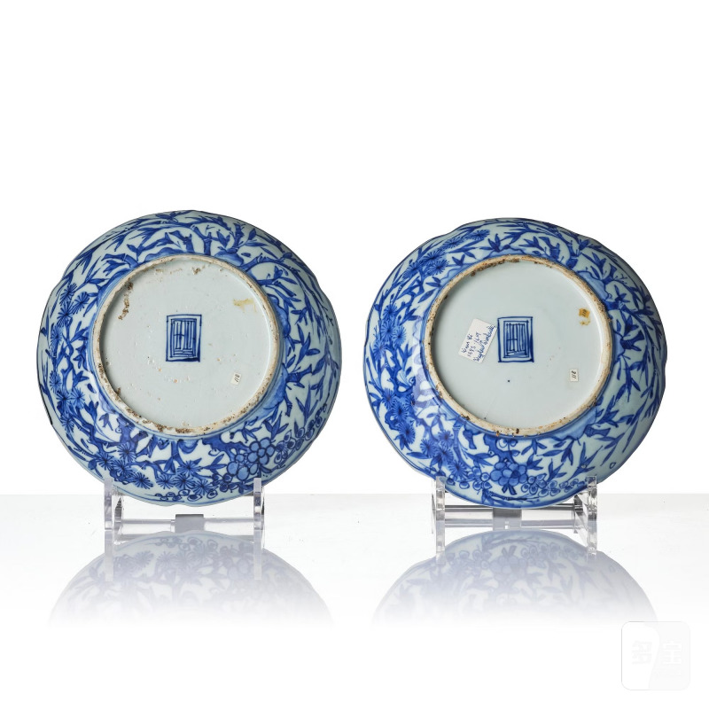 A set of 10 blue and white dishes, - 图5